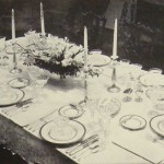 1932 dinner table setting -- "The World's Modern Cook Book."