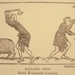 Early 1300s killing pigs