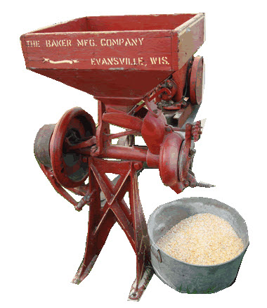 cornmeal grinder, steam-powered.