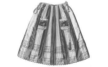 apron, 19th-century, 1840 - 1858.