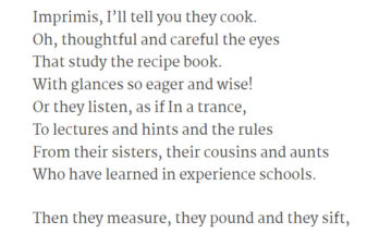 1880s Cooking Club Song.