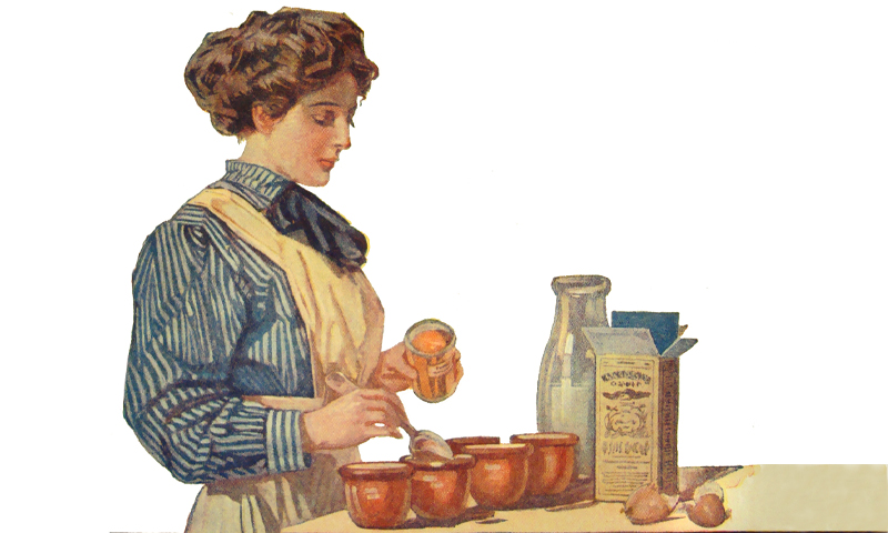 Woman making jams.
