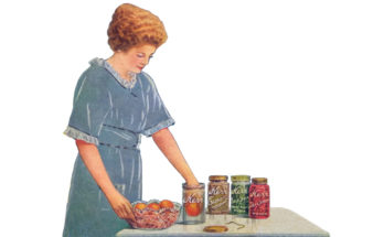 Canning fruit in 1919.