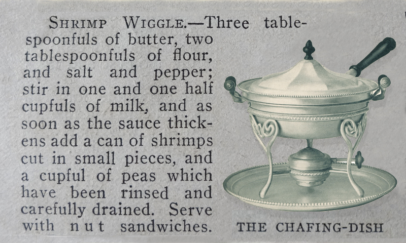1904 Shrimp Wiggle recipe.
